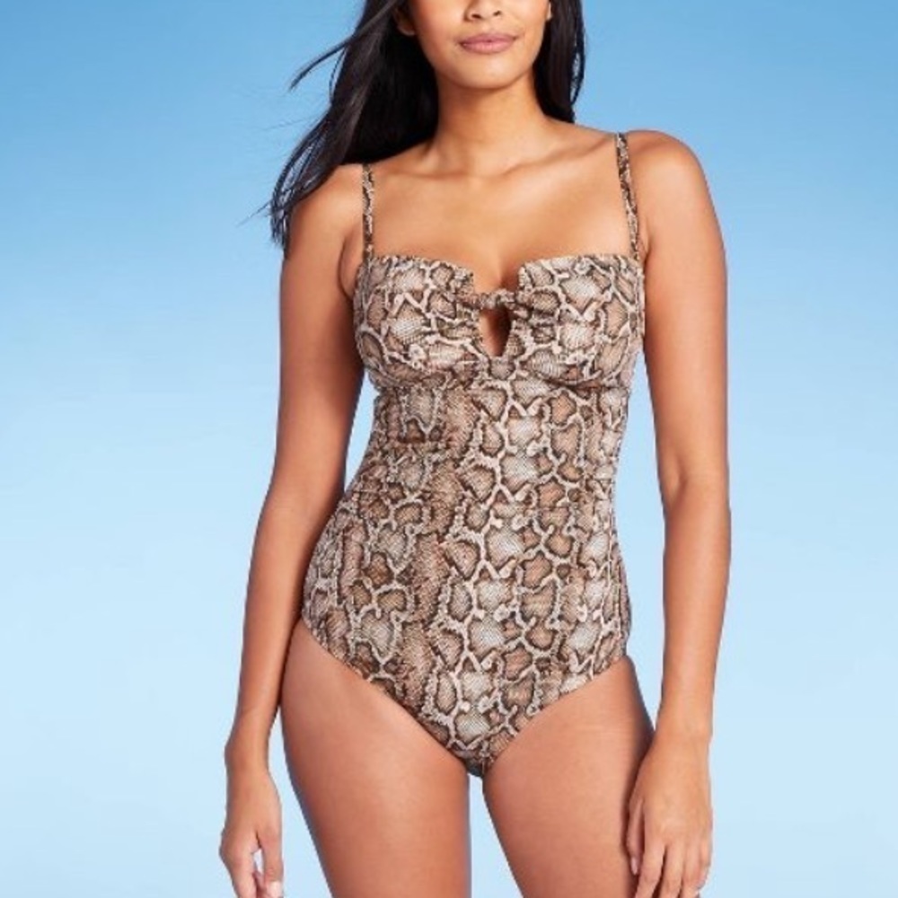 Kona Sol swimsuit lizard print one piece medium‎